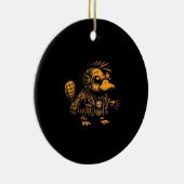 Whimsigoth Cyborg Platypus  Art Design Keramisch Ornament (Rechts)