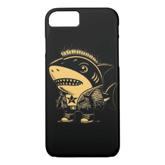 Whimsigoth Cyborg Shark Art Design iPhone 8/7 Hoesje