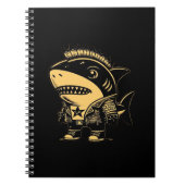Whimsigoth Cyborg Shark Art Design Notitieboek (Voorkant)