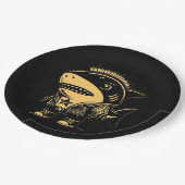 Whimsigoth Cyborg Shark  Art Design Papieren Bordje (Gekanteld)