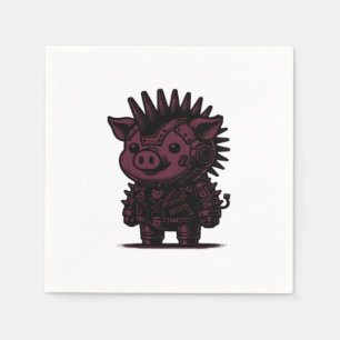 Whimsigoth Cyborg Sloth Art Design Classic Servet