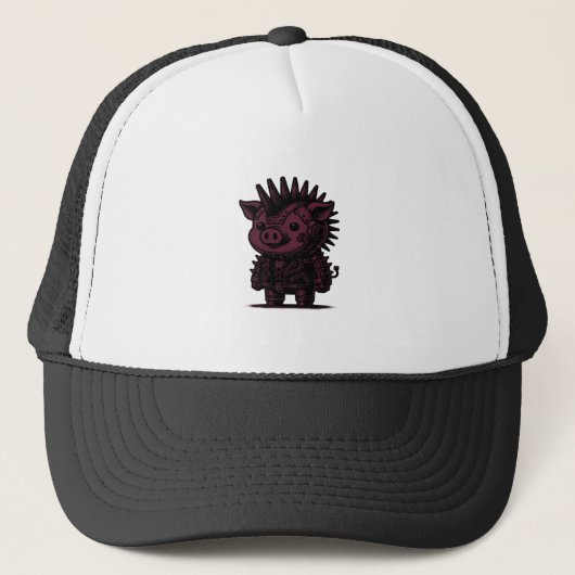 Whimsigoth Cyborg Sloth  Art Design Classic Trucker Pet (Voorkant)