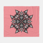 Whimsigoth Demon Monster Pastel Roze Horror Fleece Deken (Voorkant (Horizontaal))