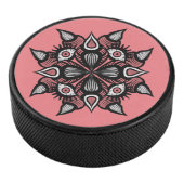 Whimsigoth Demon Monster Pastel Roze Horror Hockey Puck (3/4)