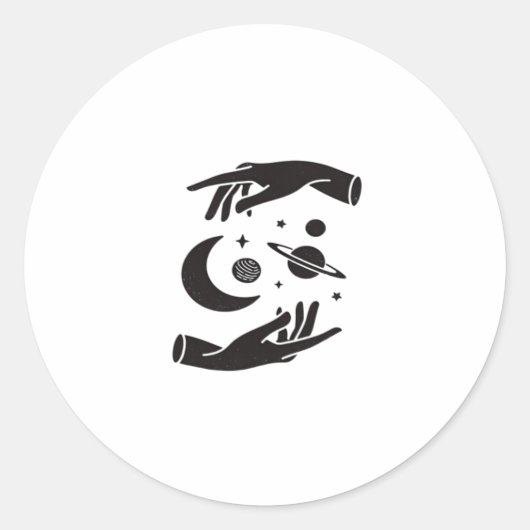 Whimsigoth Design Ronde Sticker (Voorkant)