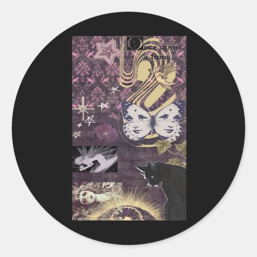 Whimsigoth esthetisch oversized ronde sticker (Voorkant)