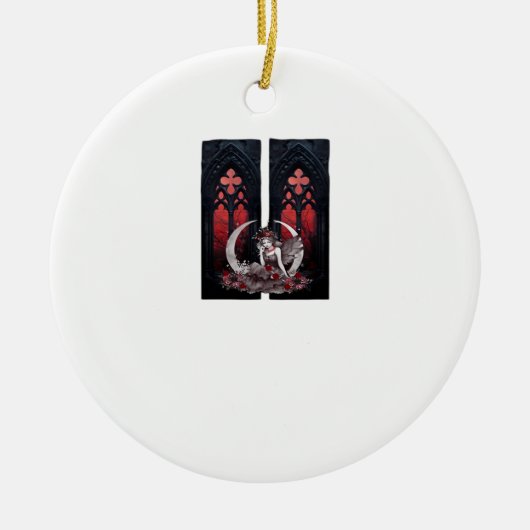 Whimsigoth Fairy Gothic Style Classic Keramisch Ornament (Voorkant)