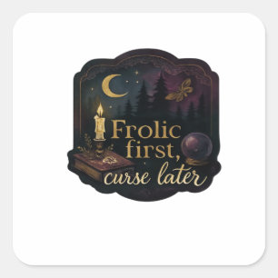 Whimsigoth Fantasie Mistichele Bossen, Manen & Mag Vierkante Sticker