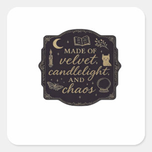 Whimsigoth Fantasie Mysterieuze Bossen, Manen & Ma Vierkante Sticker