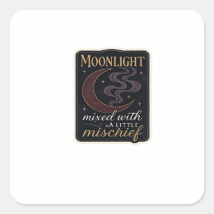 Whimsigoth Fantasy Mysterieuze Bossen, Manen & Mag Vierkante Sticker