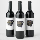 Whimsigoth Fantasy Mysterieuze Bossen, Manen & Mag Wijn Etiket (Flessen)