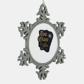 Whimsigoth Fantasy Mystical Forests, Moons & Magic Tin Sneeuwvlok Ornament (Links)