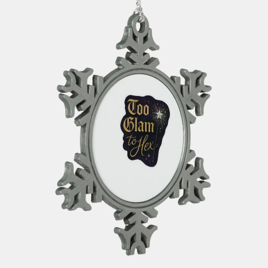 Whimsigoth Fantasy Mystical Forests, Moons & Magic Tin Sneeuwvlok Ornament (Links)