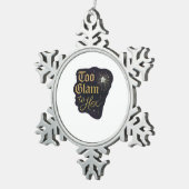 Whimsigoth Fantasy Mystical Forests, Moons & Magic Tin Sneeuwvlok Ornament (Rechts)