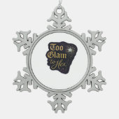 Whimsigoth Fantasy Mystical Forests, Moons & Magic Tin Sneeuwvlok Ornament (Voorkant)