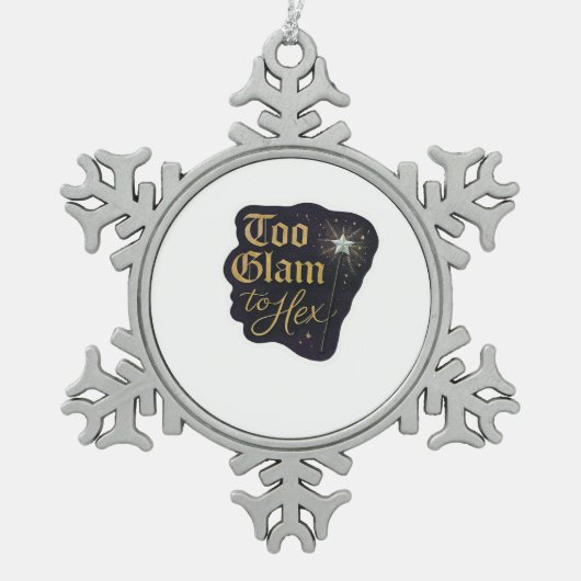 Whimsigoth Fantasy Mystical Forests, Moons & Magic Tin Sneeuwvlok Ornament (Voorkant)