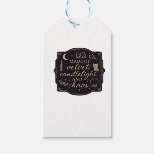 Whimsigoth Fantasy Mystieke bossen, manen en magie Cadeaulabel (Voorkant)