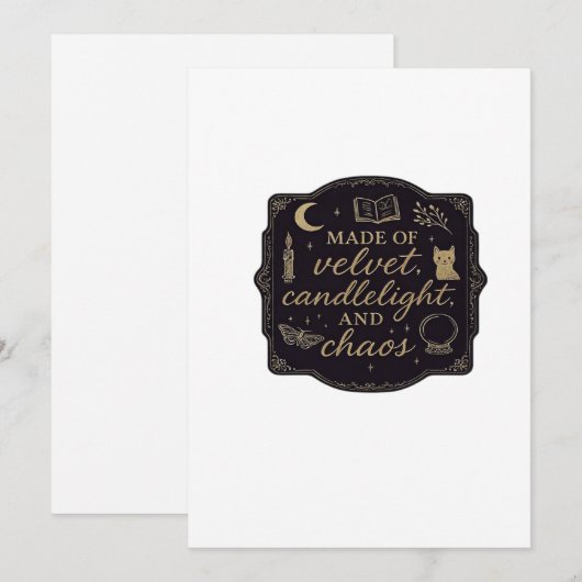 Whimsigoth Fantasy Mystieke bossen, manen en magie Feestdagenkaart (Voorkant / Achterkant)