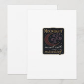 Whimsigoth Fantasy Mystieke bossen, manen en magie Feestdagenkaart (Voorkant / Achterkant)