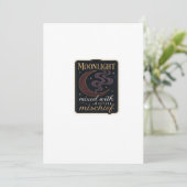 Whimsigoth Fantasy Mystieke bossen, manen en magie Feestdagenkaart (Staand voorkant)