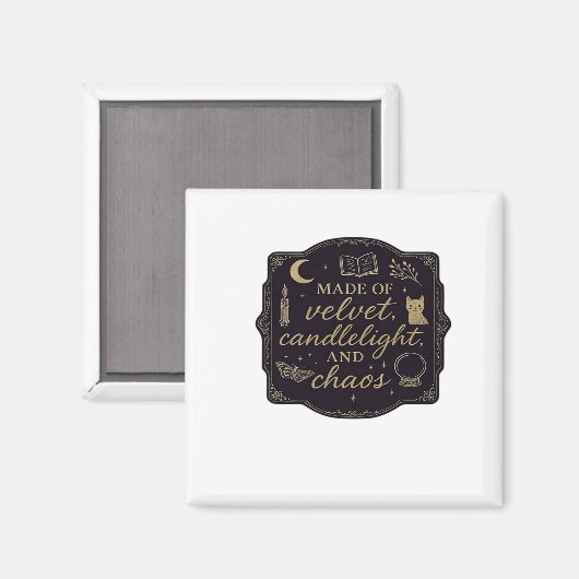 Whimsigoth Fantasy Mystieke bossen, manen en magie Magneet (Voorkant / Achterkant)