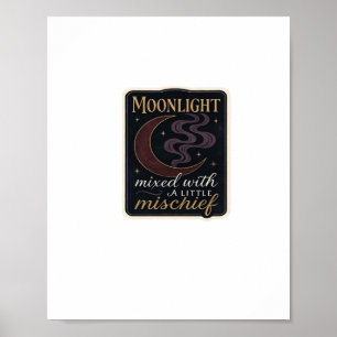 Whimsigoth Fantasy Mystieke bossen, manen en magie Poster