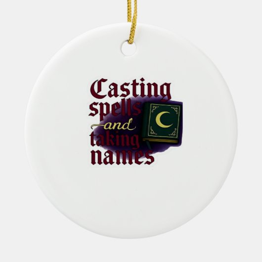 Whimsigoth Fantasy – Mystieke bossen, manen en man Keramisch Ornament (Voorkant)