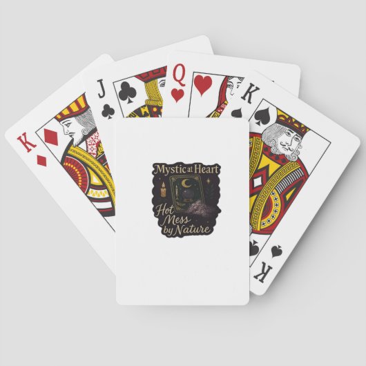 Whimsigoth Fantasy – Mystieke bossen, manen en man Pokerkaarten (Achterkant)