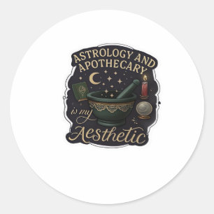 Whimsigoth Fantasy – Mystieke bossen, manen en man Ronde Sticker