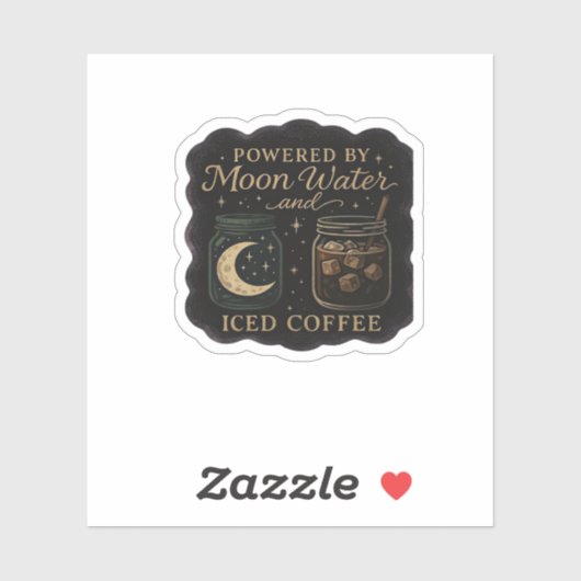 Whimsigoth Fantasy – Mystieke bossen, manen en man Sticker (Vel)