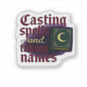 Whimsigoth Fantasy – Mystieke bossen, manen en man Sticker (Voorkant)