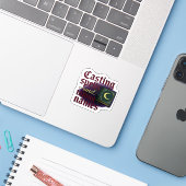 Whimsigoth Fantasy – Mystieke bossen, manen en man Sticker (Laptop met iPhone)