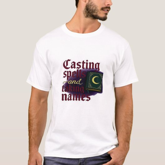 Whimsigoth Fantasy – Mystieke bossen, manen en man T-shirt (Voorkant)