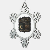 Whimsigoth Fantasy – Mystieke bossen, manen en man Tin Sneeuwvlok Ornament (Rechts)