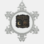 Whimsigoth Fantasy – Mystieke bossen, manen en man Tin Sneeuwvlok Ornament (Voorkant)