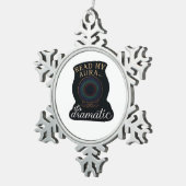 Whimsigoth Fantasy – Mystieke bossen, manen en man Tin Sneeuwvlok Ornament (Rechts)