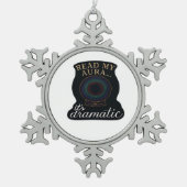 Whimsigoth Fantasy – Mystieke bossen, manen en man Tin Sneeuwvlok Ornament (Voorkant)