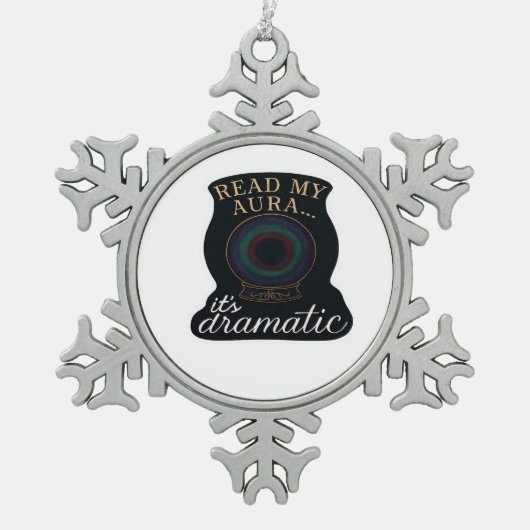 Whimsigoth Fantasy – Mystieke bossen, manen en man Tin Sneeuwvlok Ornament (Voorkant)