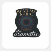 Whimsigoth Fantasy – Mystieke bossen, manen en man Vierkante Sticker (Voorkant)