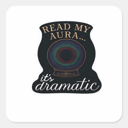 Whimsigoth Fantasy – Mystieke bossen, manen en man Vierkante Sticker (Voorkant)