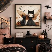 Whimsigoth Fee en Kat Gepersonaliseerde Muur Kunst Poster