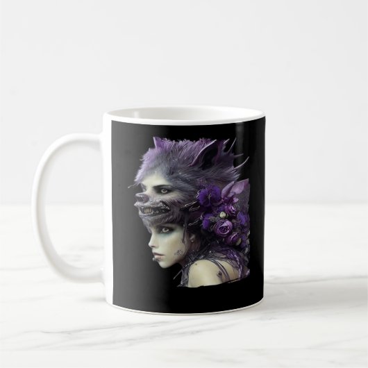 Whimsigoth Funny Design voor Halloween Koffiemok (Links)
