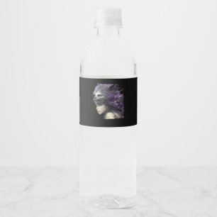 Whimsigoth Funny Design voor Halloween Waterfles Etiket