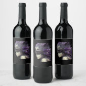 Whimsigoth Funny Design voor Halloween Wijn Etiket (Flessen)