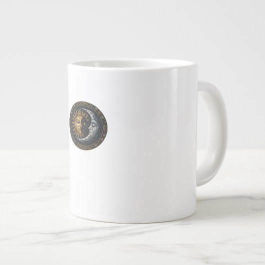 Whimsigoth Glas in lood Moon en Sun Classic Grote Koffiekop (Voorkant rechts)