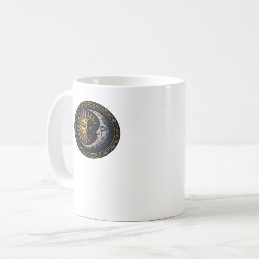 Whimsigoth Glas in lood Moon en Sun Classic Koffiemok (Voorkant links)