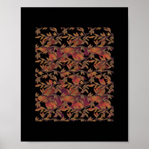 Whimsigoth Gouden Wijnstok Grafisch Poster