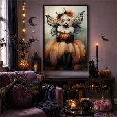 Whimsigoth Halloween Feeënpompoen Muur Kunst Poster