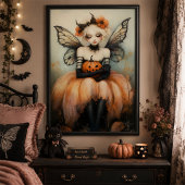 Whimsigoth Halloween Feeënpompoen Muur Kunst Poster