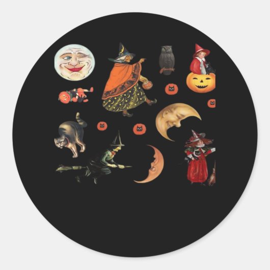 Whimsigoth Halloween Pack Classic Ronde Sticker (Voorkant)
